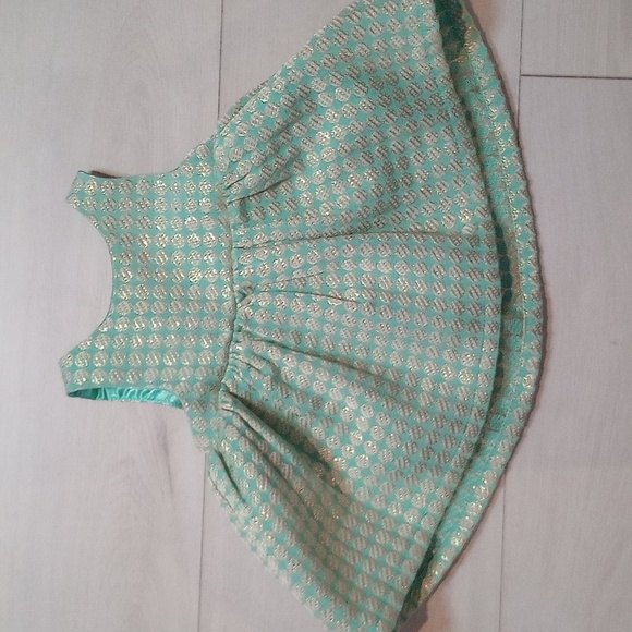 Cat & Jack Other - Cat and Jack teal and gold dress